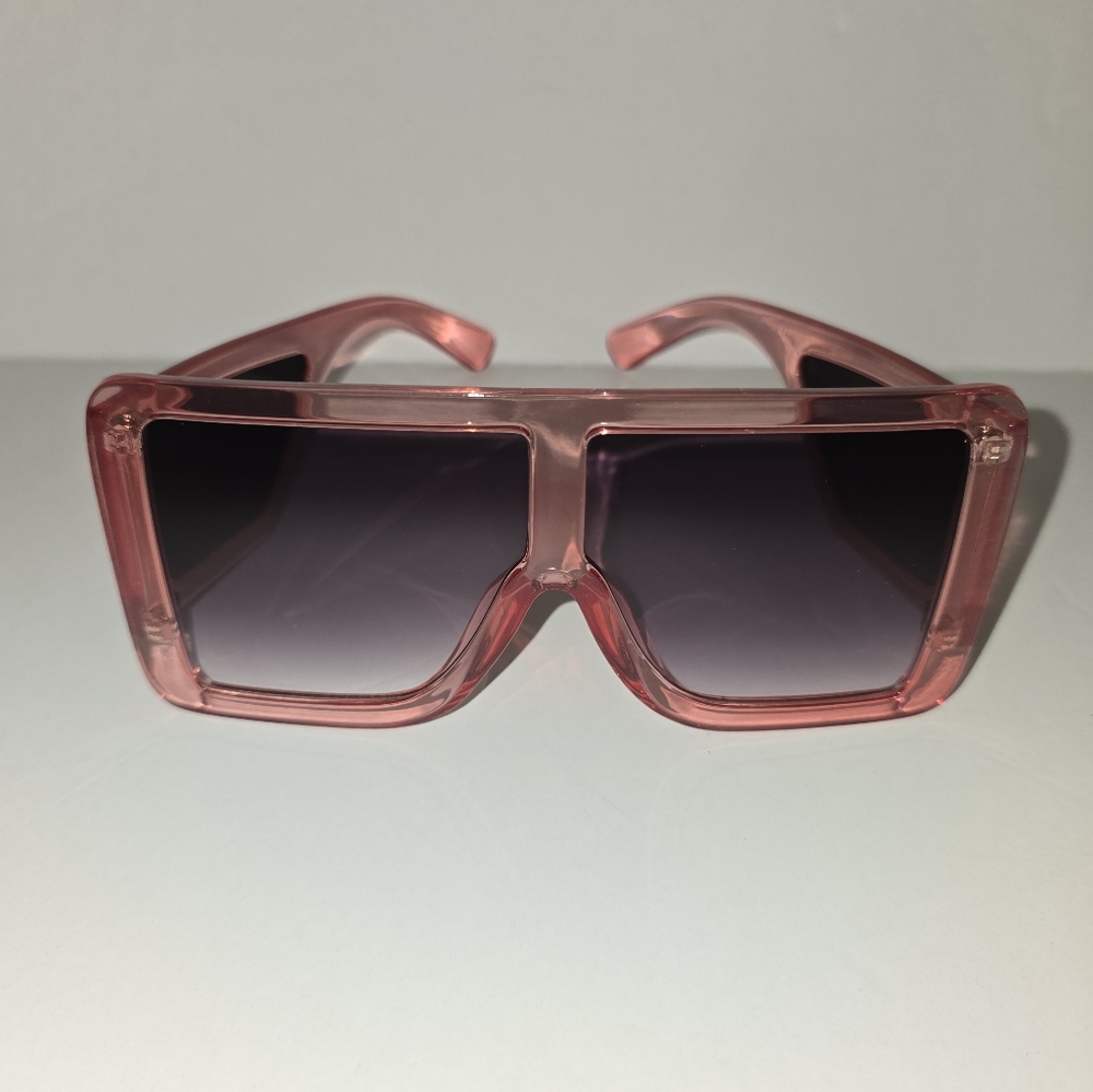 Stylish Pink And Gray Square Frame Sunglasses